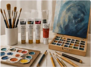 Crayons de couleur, pinceaux, peinture et matériel de dessin chez Papeterie XL.